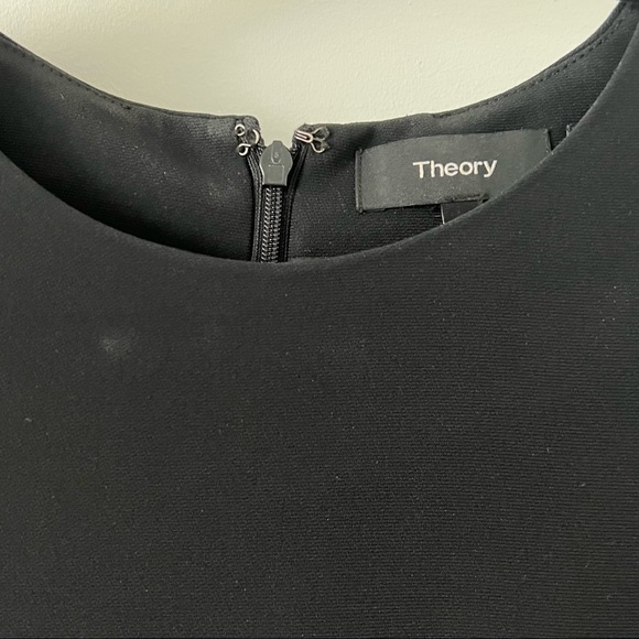 Theory Sheath Black Short Sleeve Dress Size 6 - Picture 3 of 8